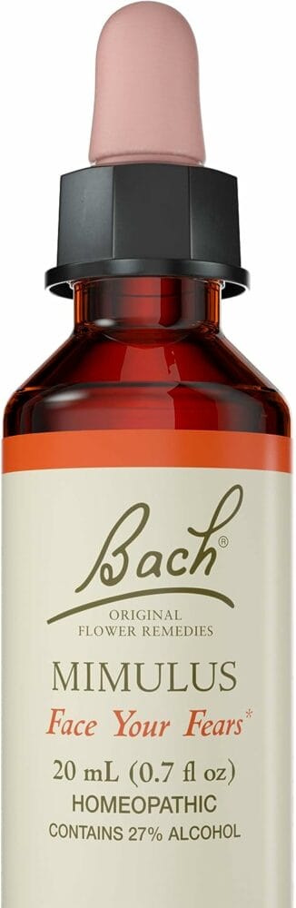 Bach Original Flower Remedies, Mimulus for Facing Fears, Natural Homeopathic Flower Essence, Holistic Wellness and Stress Relief, Vegan, 20mL Dropper