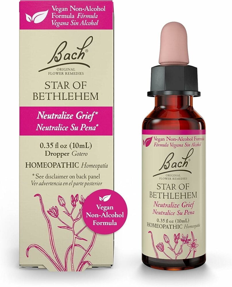 Bach Original Flower Remedies, Star of Bethlehem for Grief and Shock (Non-Alcohol Formula), Natural Homeopathic Flower Essence, Vegan, 10mL Dropper