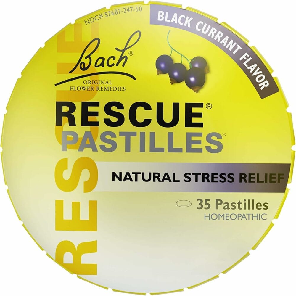 Bach Rescue Remedy Pastilles Black Currant, 1.7 oz (2 Pack)