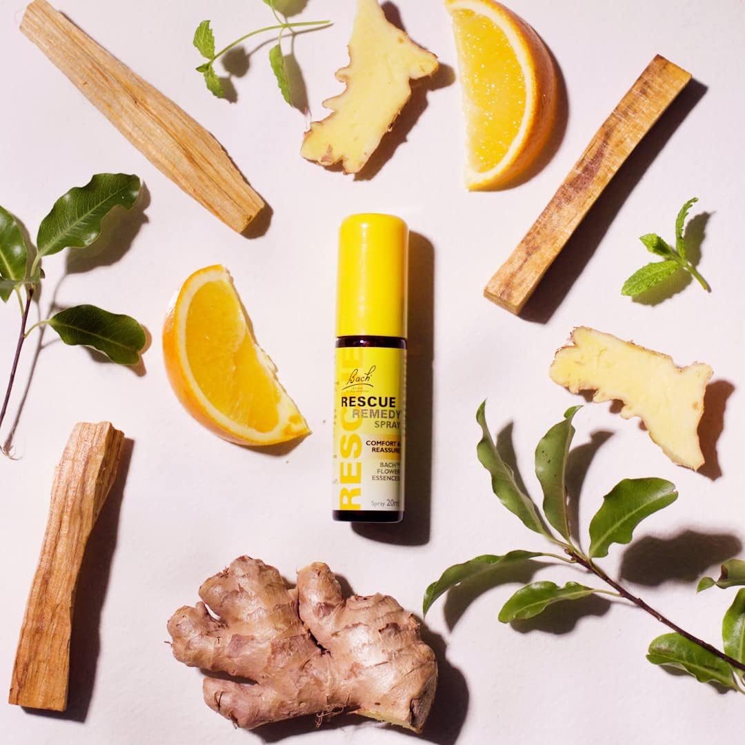 Bach RESCUE REMEDY Spray 20mL, Natural Stress Relief, Homeopathic Flower Essence, Vegan, Gluten Sugar-Free, Non-Habit Forming (Packaging May Vary) Bach RESCUE REMEDY Spray 20mL, Natural Stress Relief, Homeopathic Flower Essence, Vegan, Gluten Sugar-Free, Non-Habit Forming (Packaging May Vary)