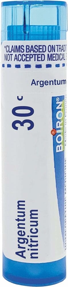 Boiron Argentum Nitricum 30C, 80 Pellets, Homeopathic Medicine for Apprehension and Stage Fright