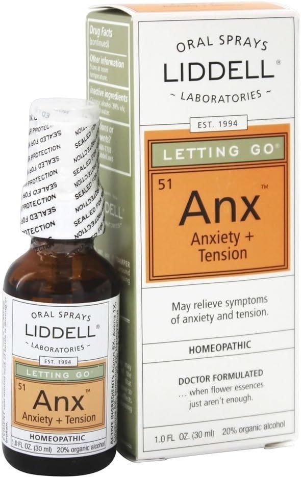 Liddell Letting Go - Homeopathic Remedies - Oral Spray for Symptoms of Anxiousness, Stress and Restlessness - Natural Calm Spray - 1.0 fl. Oz.