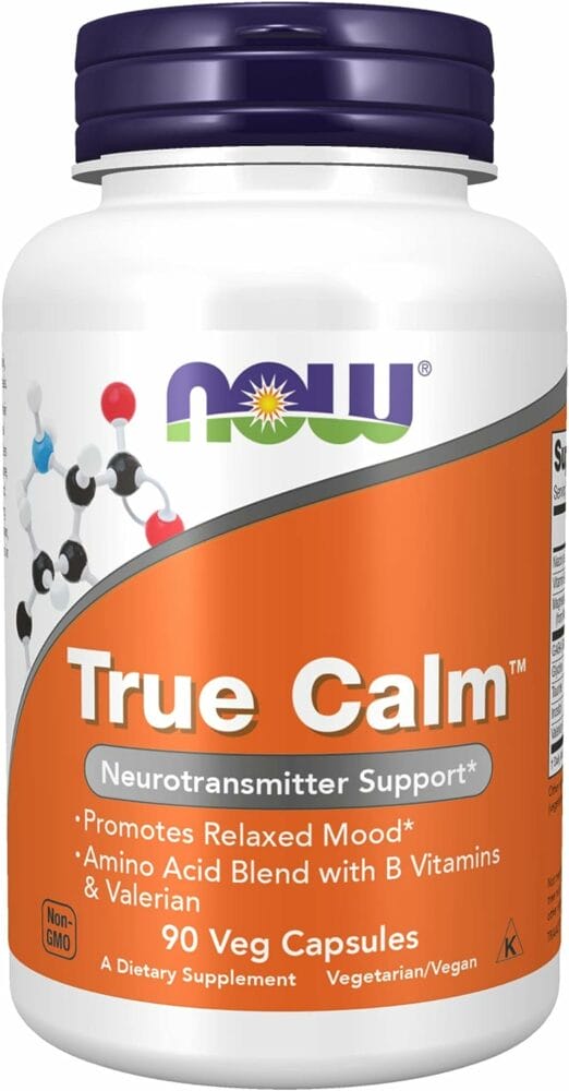 NOW Supplements, True Calm™, Amino Acid blend with B Vitamins  Valerian , 90 Veg Capsules