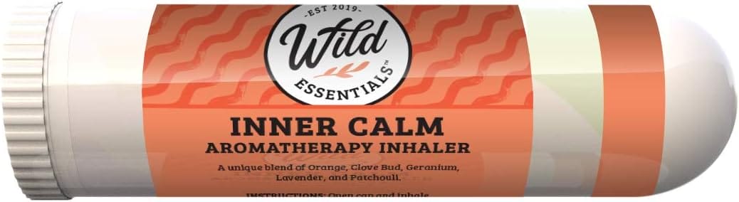 Wild Essentials 3 Pack of Inner Calm Aromatherapy Nasal Inhalers Made with 100% Natural, Therapeutic Grade Essential Oils to Help Calm Your Spirit - Relaxing