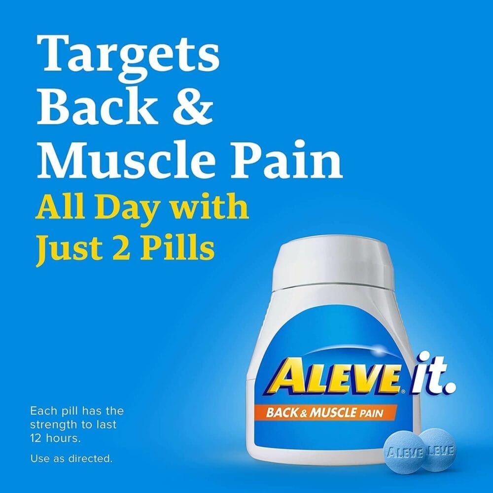Aleve Back Muscle Pain Relief Naproxen Sodium Tablets ‐ 250 Count, 250 Count