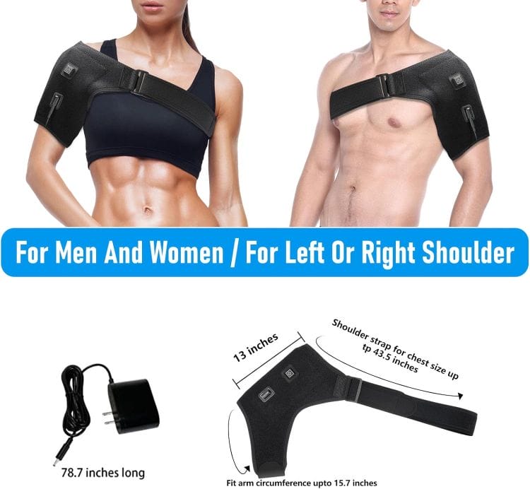 Shoulder Heating Pad Heated Wrap Review for men and women, right or left shoulder