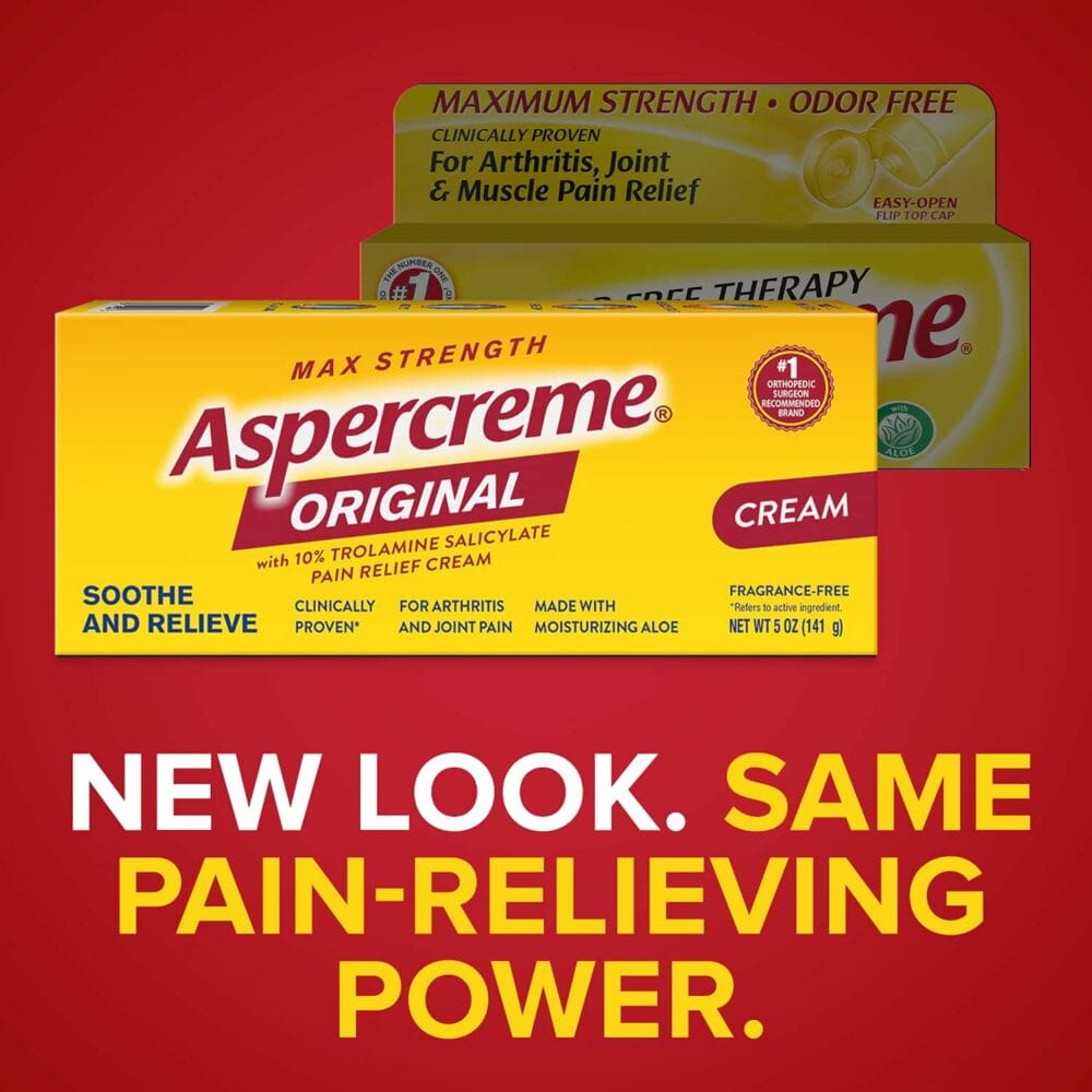 Aspercreme Maximum Strength Pain Relief Cream with Aloe, 5 oz., for Arthritis, Joint  Muscle Pain