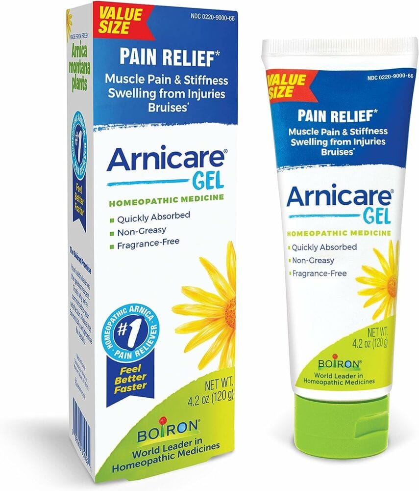 Boiron Arnicare Gel for Relief of Joint Pain, Muscle Pain, Muscle Soreness, and Swelling from Bruises or Injury - Non-greasy and Fragrance-Free - 4.2 oz