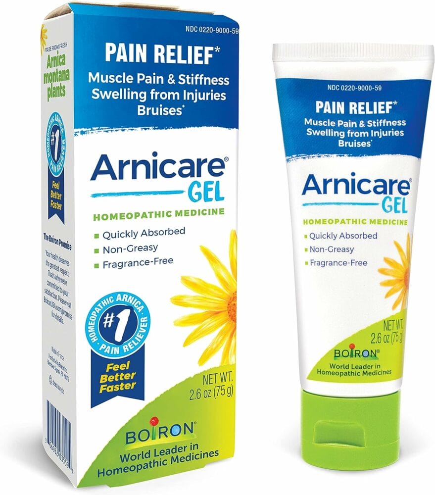 Boiron Arnicare Gel for Soothing Relief of Joint Pain, Muscle Pain, Muscle Soreness, and Swelling from Bruises or Injury - Non-greasy and Fragrance-Free - 2.6 oz