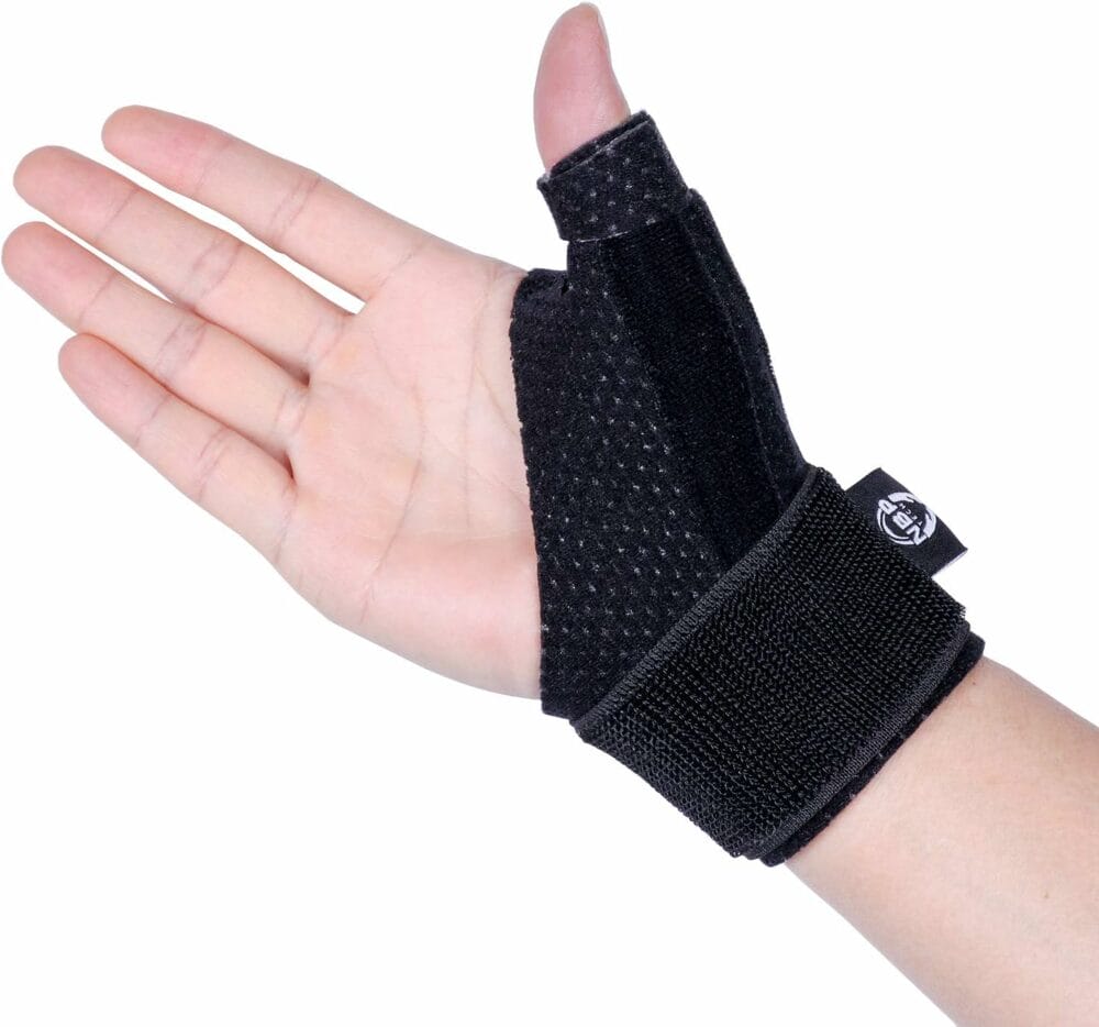 Dr.Welland Reversible Thumb  Wrist Stabilizer splint for BlackBerry Thumb, Trigger Finger, Pain Relief, Arthritis, Tendonitis, Sprained and Carpal Tunnel Supporting, Lightweight and Breathable S/M