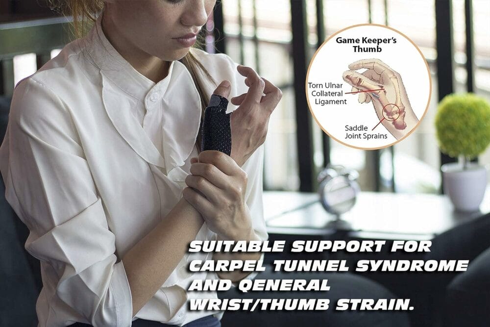 Dr.Welland Reversible Thumb  Wrist Stabilizer splint for BlackBerry Thumb, Trigger Finger, Pain Relief, Arthritis, Tendonitis, Sprained and Carpal Tunnel Supporting, Lightweight and Breathable S/M