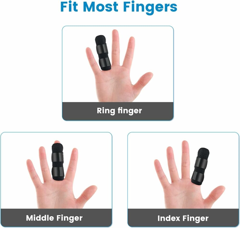 EDNYZAKRN 4Pcs Finger Splints, Finger Brace for Trigger Finger - Broken Finger - Arthritis - Straightening - Pain Relief, Finger Protectors Support for Index - Middle - Ring Finger