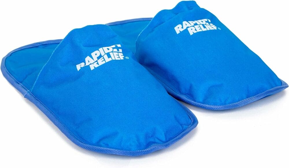 Rapid Relief Hot and Cold Therapy Slippers for Swollen and Painful Feet - Cooling Slippers for Neuropathy, Chemotherapy, and Diabetes Foot Pain Relief, Swollen Feet Remedy