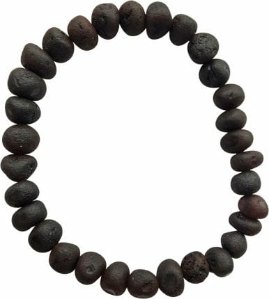 Raw Cherry Baltic Amber Adult Bracelet for Adults - 7 inches - Anti-inflammatory - Pain Relief for Carpel Tunnel, Arthritis, Headache, Migraine, Joint Pain