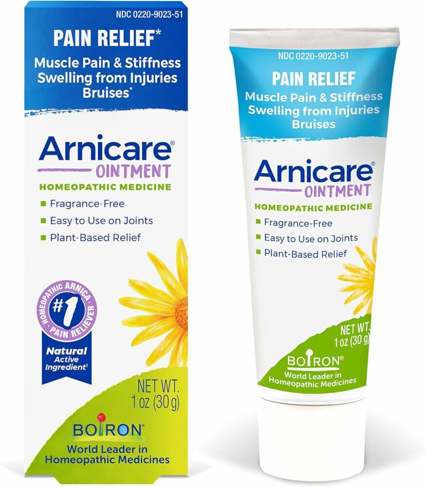 Boiron Arnicare Ointment for Soothing Relief of Joint Pain, Muscle Pain, Muscle Soreness, and Swelling from Bruises or Injury - Non-greasy and Fragrance-Free - 1 oz