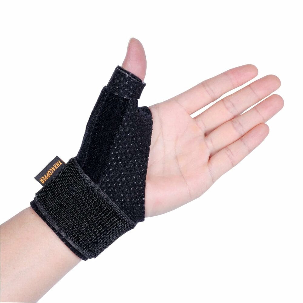 THX4COPPER Reversible Thumb Wrist Stabilizer Splint for BlackBerry Thumb,Trigger Finger, Pain Relief, Arthritis,Tendonitis, Sprained, Carpal Tunnel-Stable, Lightweight, Breathable-L/XL