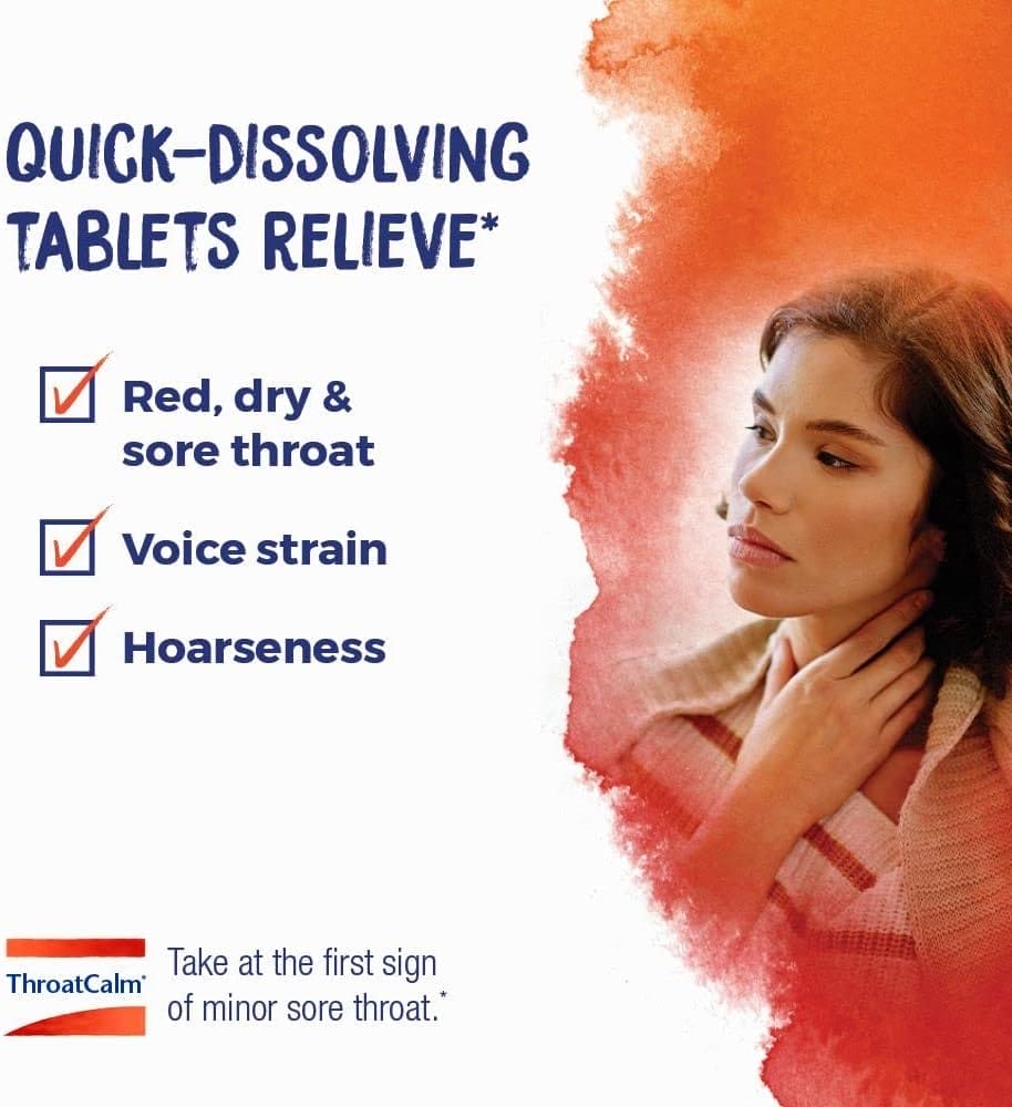 Boiron ThroatCalm Tablets for Pain Relief from Red, Dry, Scratchy, Sore Throats and Hoarseness - 60 Count Boiron ThroatCalm Tablets for Pain Relief from Red, Dry, Scratchy, Sore Throats and Hoarseness - 60 Count