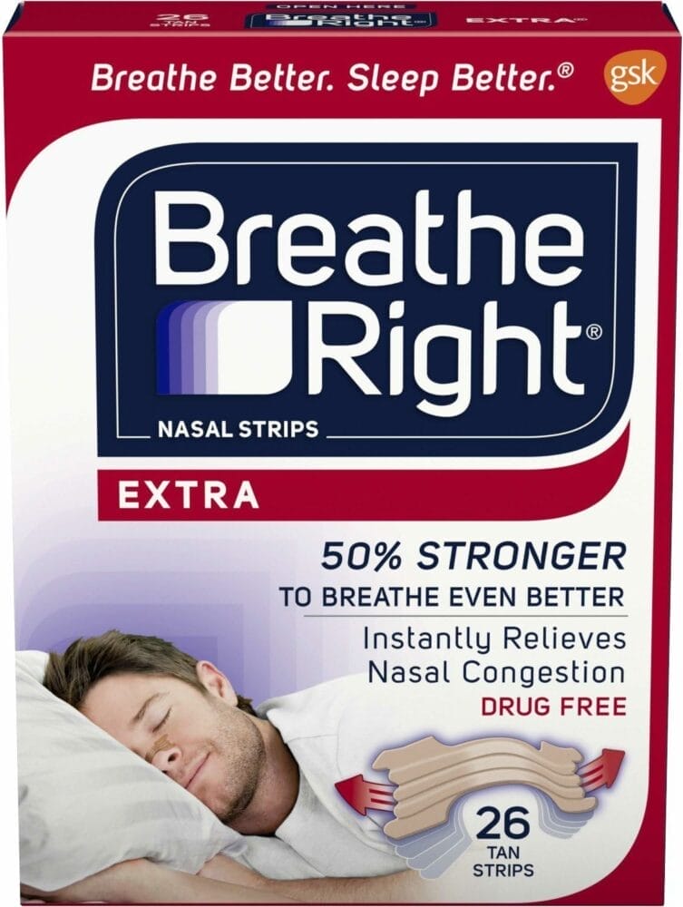 Breathe Right Extra Strength Clear Drug-Free Nasal Strips for Congestion Relief, 26 count - Pack of 4