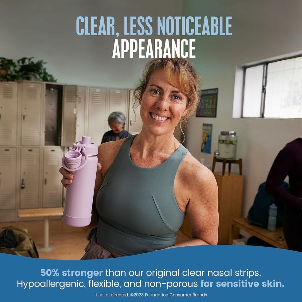 Breathe Right Nasal Strips | Extra Strength | Clear | For Sensitive Skin I Drug-Free Snoring Solution Nasal Congestion Relief Caused by Colds Allergies | 44 Count (Packaging May Vary) Breathe Right Nasal Strips | Extra Strength | Clear | For Sensitive Skin I Drug-Free Snoring Solution Nasal Congestion Relief Caused by Colds Allergies | 44 Count (Packaging May Vary)