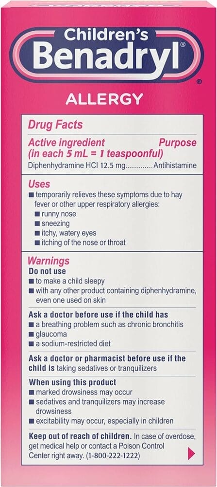 Childrens Benadryl Allergy Liquid, 8 Fl. Oz (Pack of 3) Childrens Benadryl Allergy Liquid, 8 Fl. Oz (Pack of 3)