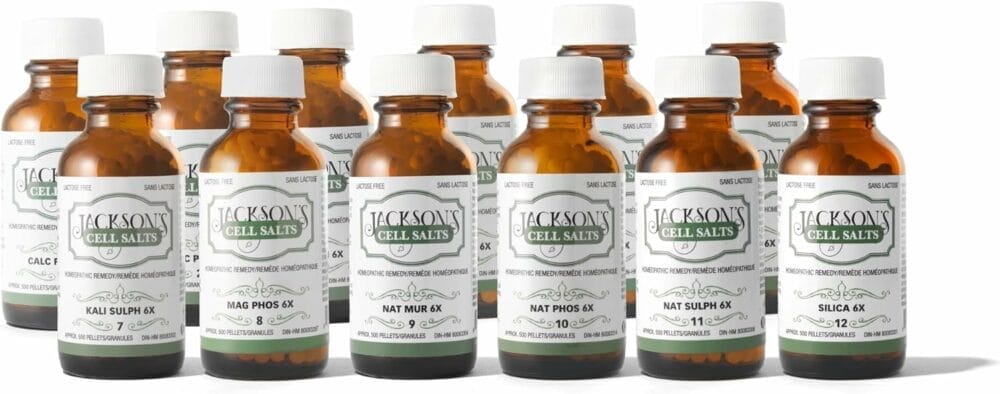 Jacksons 12 Cell Salt Kit (500 Pellets per Bottle) - Certified Vegan, Lactose-Free Cell Salts #1-12, Made in The USA
