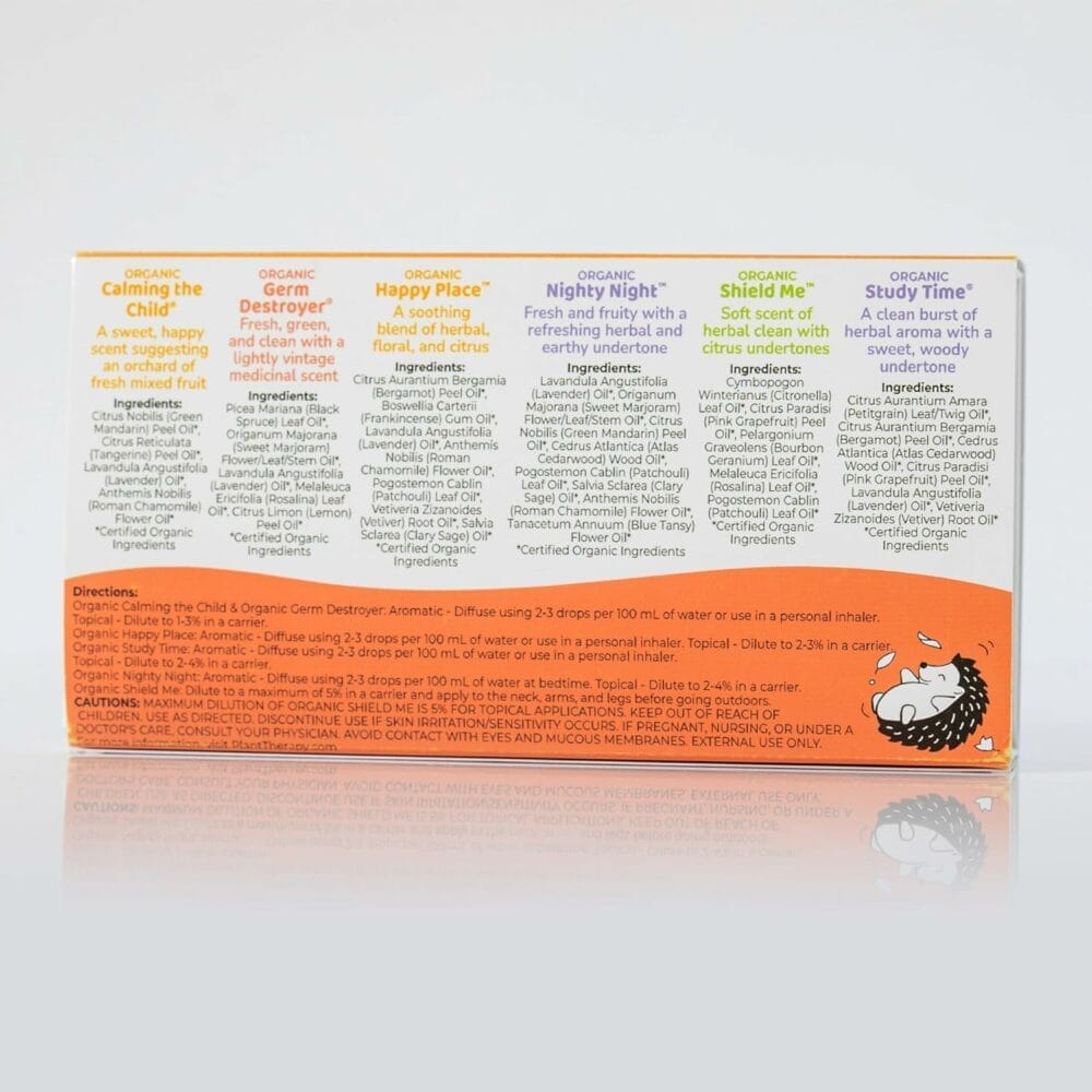 Plant Therapy KidSafe Organic Essential Oil Blends Set 10 mL (1/3 oz) 100% Pure, Undiluted, Therapeutic Grade Plant Therapy KidSafe Organic Essential Oil Blends Set 10 mL (1/3 oz) 100% Pure, Undiluted, Therapeutic Grade