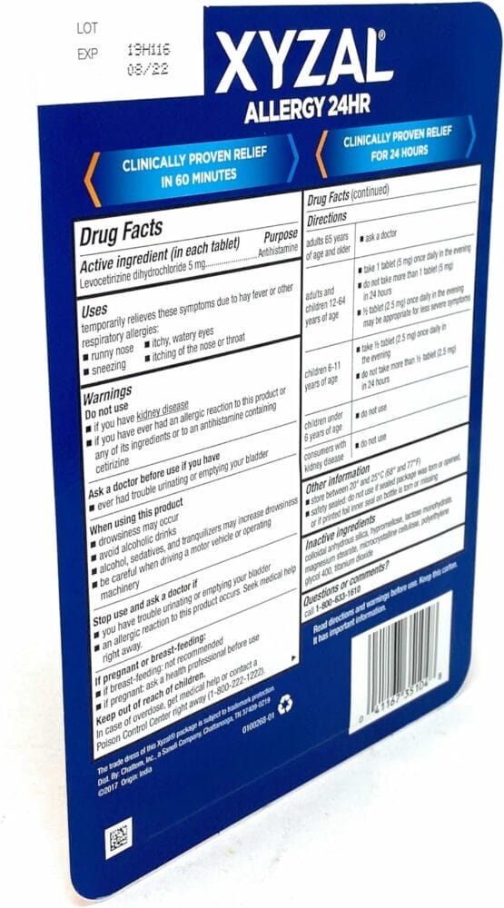 Xyzal Allergy 24 Hour (110 Count) Xyzal Allergy 24 Hour (110 Count)
